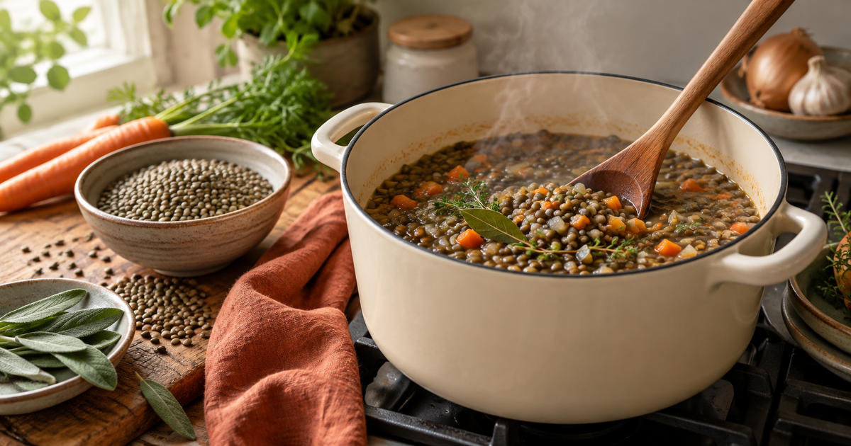 Cuisson des lentilles vertes : la méthode simple et précise