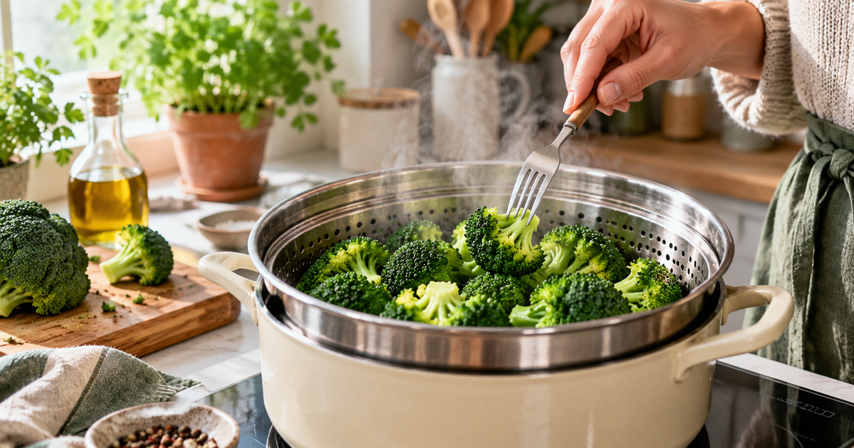 Cuisson du brocoli vapeur : temps et méthode sans le ramollir